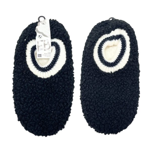 Fuzzy Babba 1 Pack Womens Black Poodle Fur Slipper With Knit Cuff in One Size Black