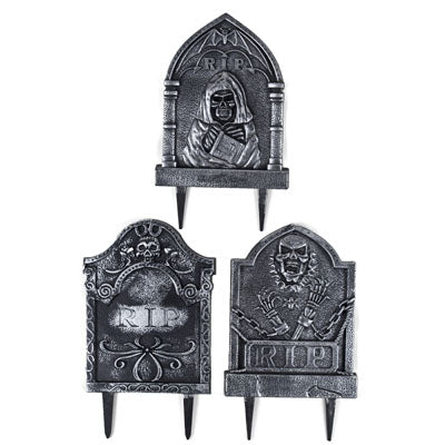 Tombstone Yard Stake 3ast Plastic 12x9in Hall Ht
