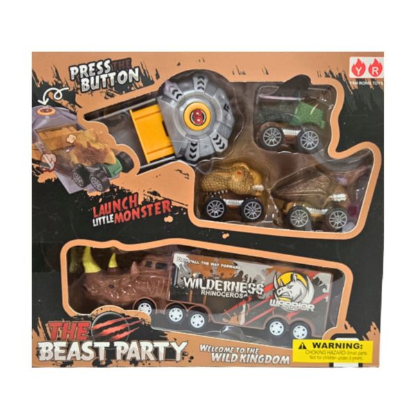Rhino Truck with 3 Launch Cars and Launcher Toy Set