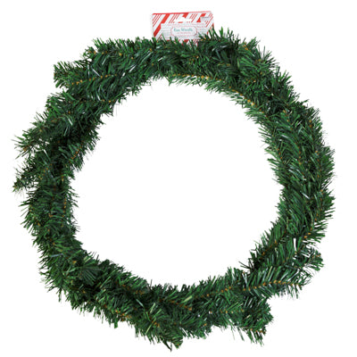 Pine Wreath Green 16in/65tips Christmas Header