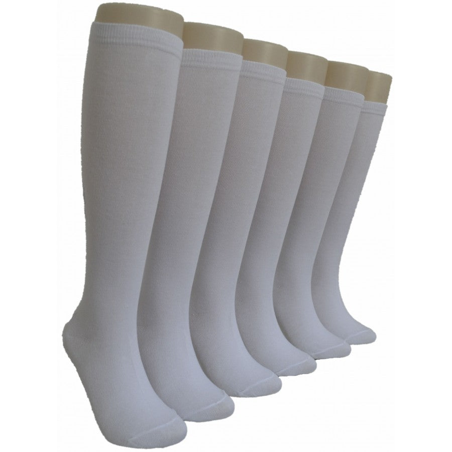 Women's Knee High Printed Socks - White - Size 9-11