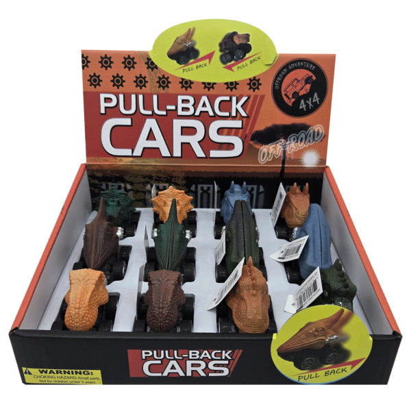 Pull Back Dinosaur Truck Toys Assortment Countertop Display
