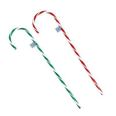 Candy Cane Plastc Translucent Red/green Tube 32in Xmas 28 Red/20 Grn Per Case