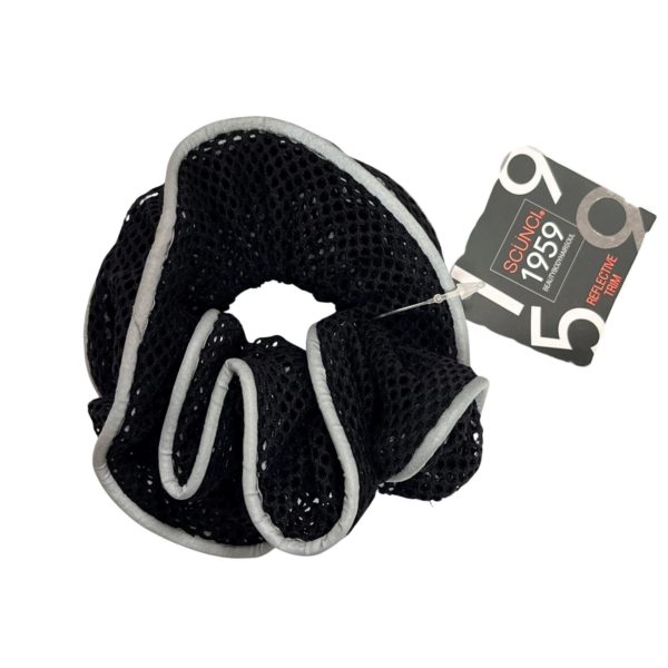 Scunci Black Hair Scrunchie With Reflective Trim