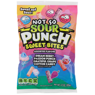 Sour Punch Sweet Bites 4 Flavors In 3.7 Oz Hanging Bag