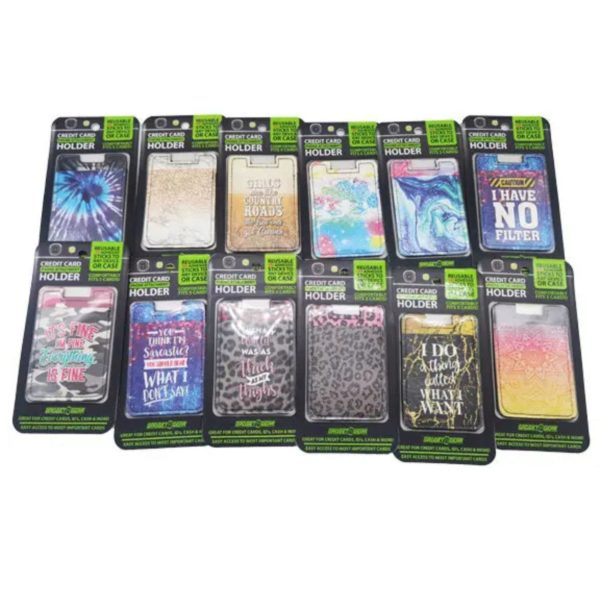 Gadget Gear Phone Card Holder with 3M Adhesive in Assorted Designs