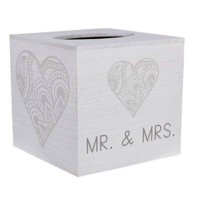 Tissue Box 5x5x5.75 Love/wedding Wood *10.25*