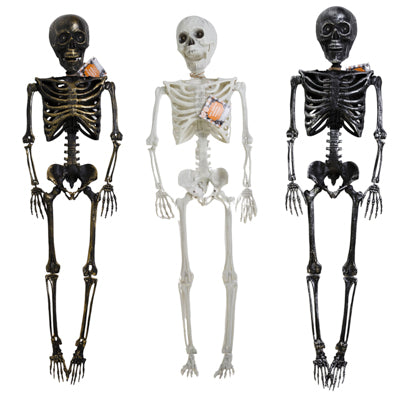 Skeleton 36in Lightup & Sound Plastic Natural/ Silver/bronze 3xaaa Batt Not Included/ Ht