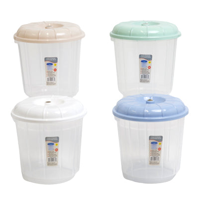 Storage Container With Lid 3 Qt Clear Bottom 4 Color Lids