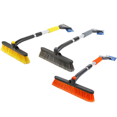 Snow Brush W/ice Scraper Extendable W/rotating Brush Color Pdq 3 Colors Ext. 28"-35"