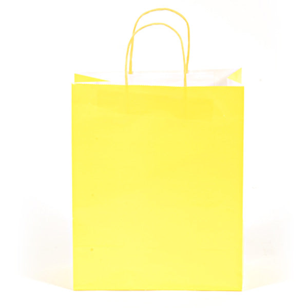 Narrow Medium Neon Yellow Gift Bags