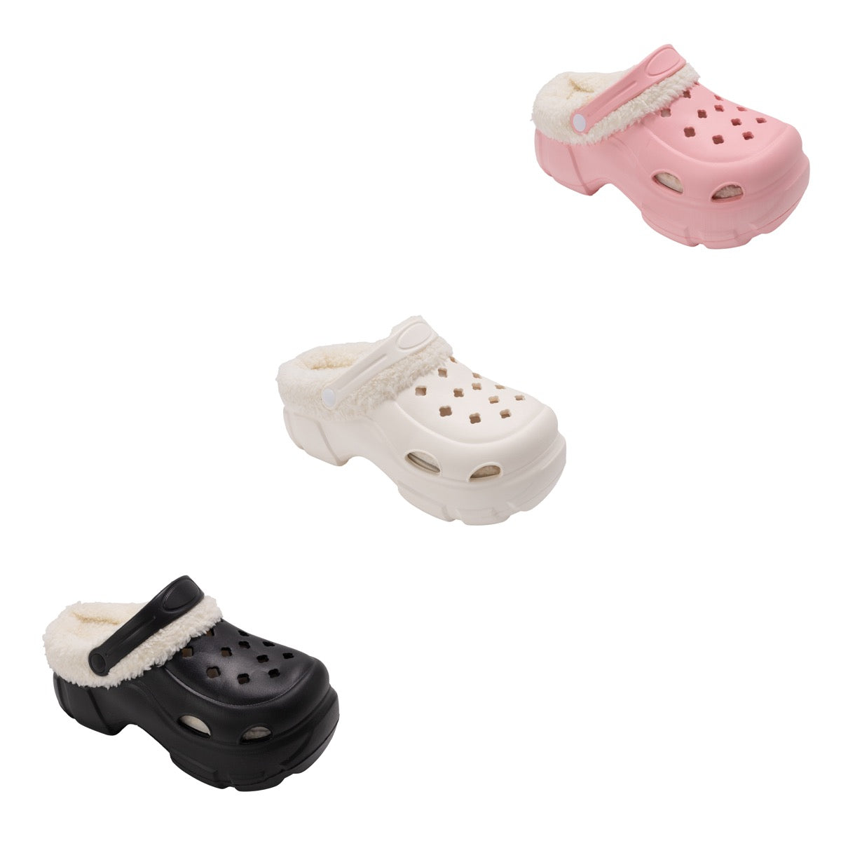 Women's Platform EVA Clogs w/ Faux Fur Lining