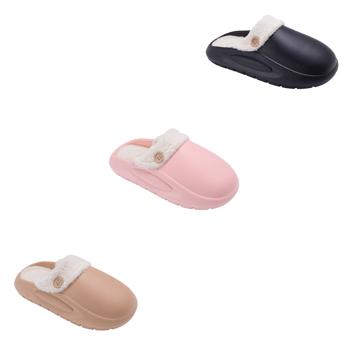 Women's Platform EVA Clogs w/ Sherpa Trim