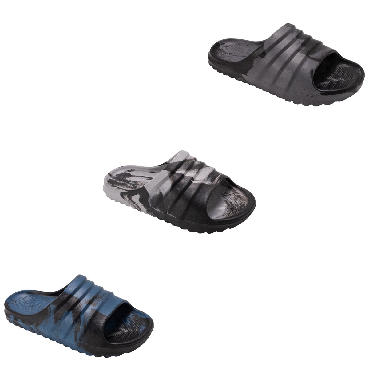 Mens Textured Slide Sport Sandals