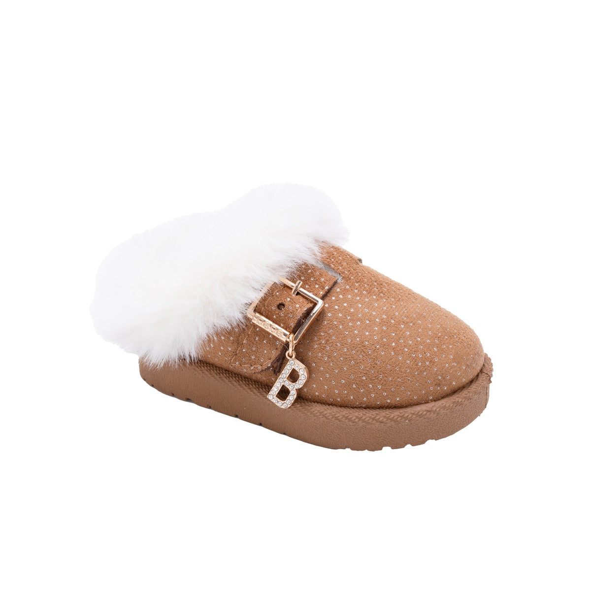 Bebe Toddler Girl's Cozy Clog Boots w/ B Charm & Faux Fur Lining