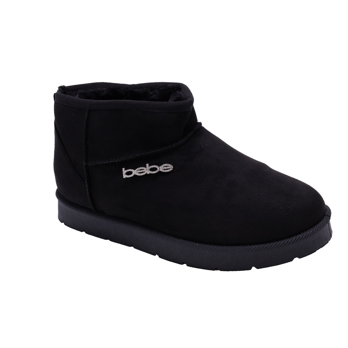 Bebe Women's Winter Boots w/ Faux Fur Lining & Bebe Rhinestone Charm