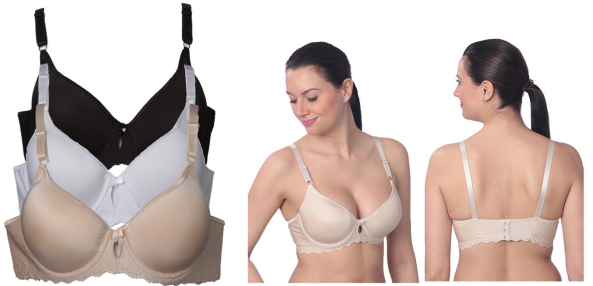 Women's Underwire Bras w/ Breathable Vent-Cut Detail - Full Figure Sizes 36C-42D