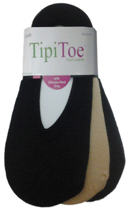 Women's Ped Socks w/ Silicone Heel Grip - Assorted Colors - 3-Packs - Size 9-11