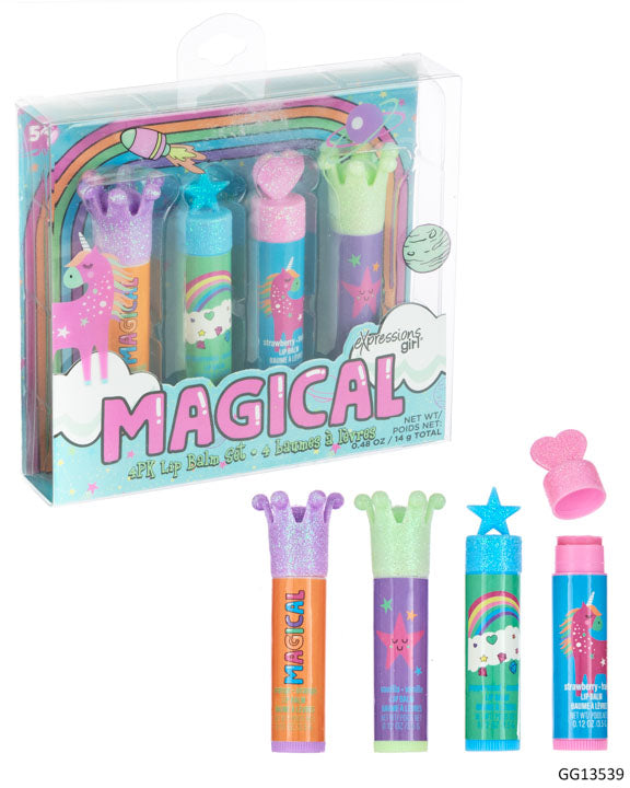 Lip Balm Collection Set w/ Essential Oils - 4-Pack
