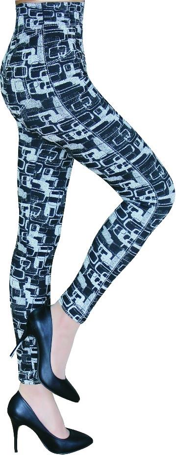 Women's Jean Leggings - Modern Print