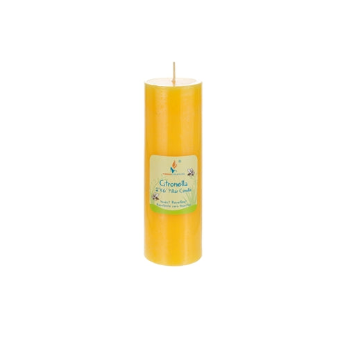 2" x 6" Round Insect Repelling Citronella Pillar Candles - Choose Your Color(s)