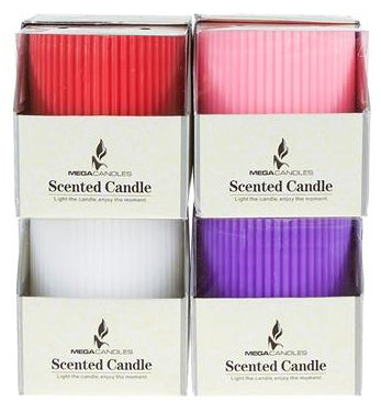 3"x3" Ribbed Scented Pillar Candles