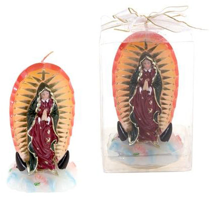 Lady Guadalupe Statue Candle