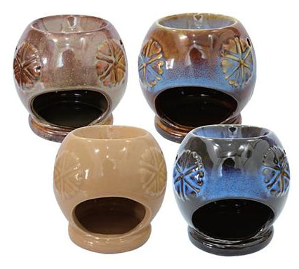 4" Asian Design Round Oil Burner - Asst