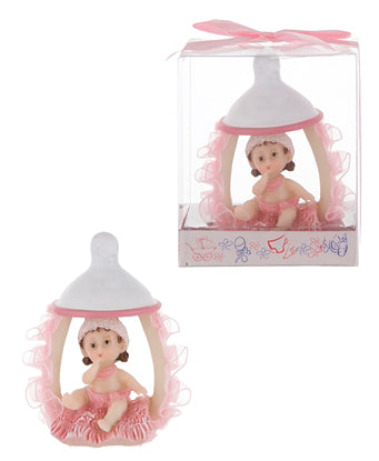 Baby Sitting Under Pacifier Poly Resin
