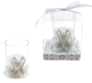 Swans Poly Resin Candle Set