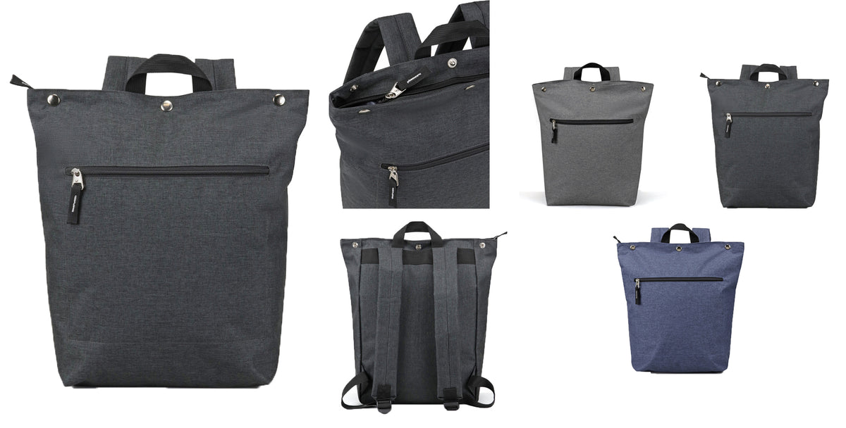 Zip-Up Computer Backpacks w/ Button Snap Closure - Choose Your Color(s)