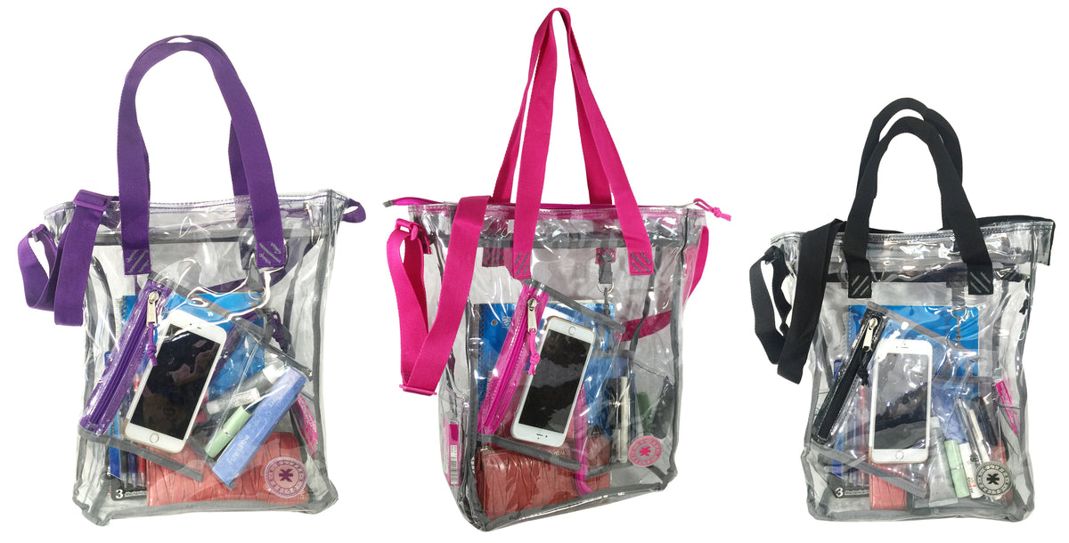 15.5" Clear PVC Messenger Bags
