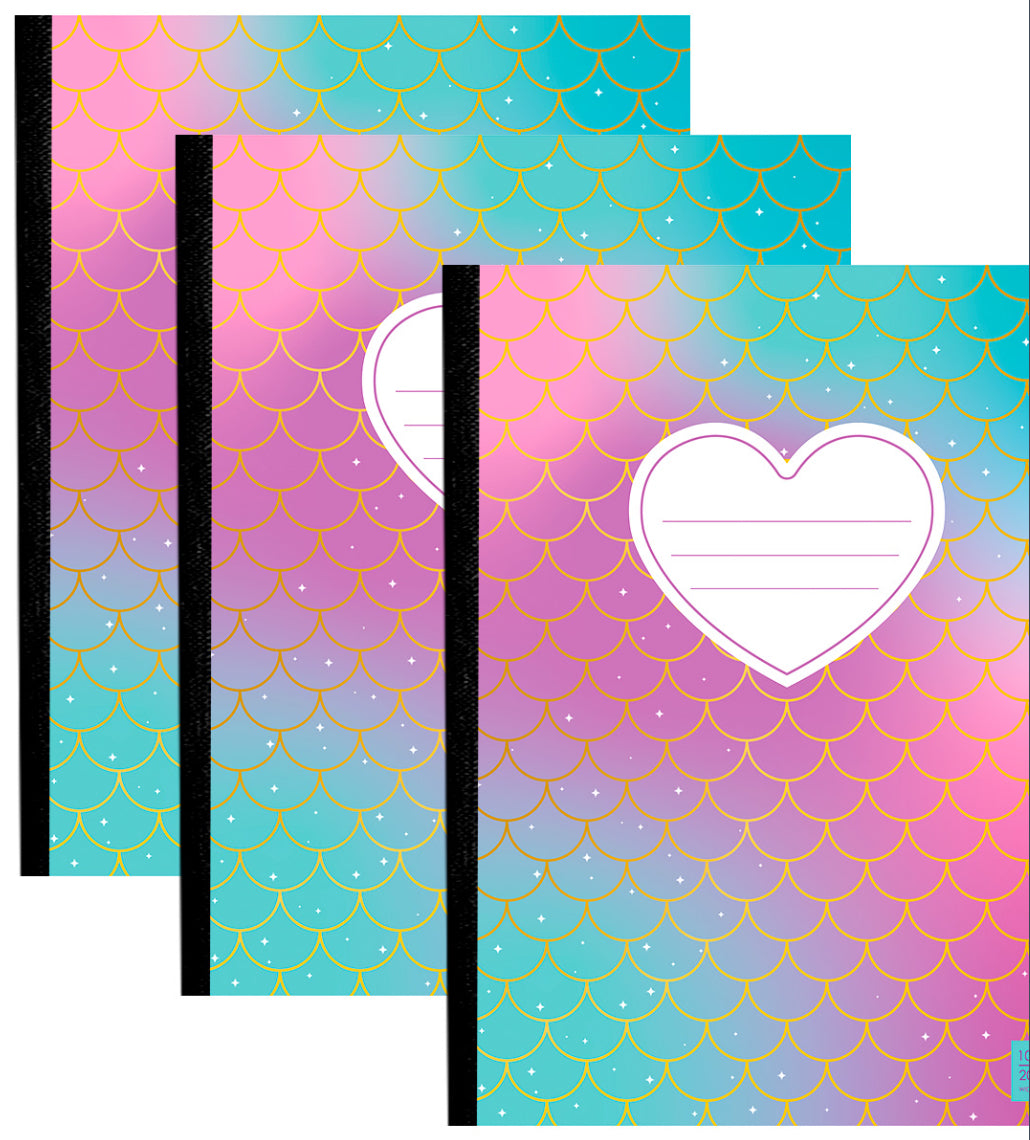 Wide Ruled Composition Books w/ Mermaid Print
