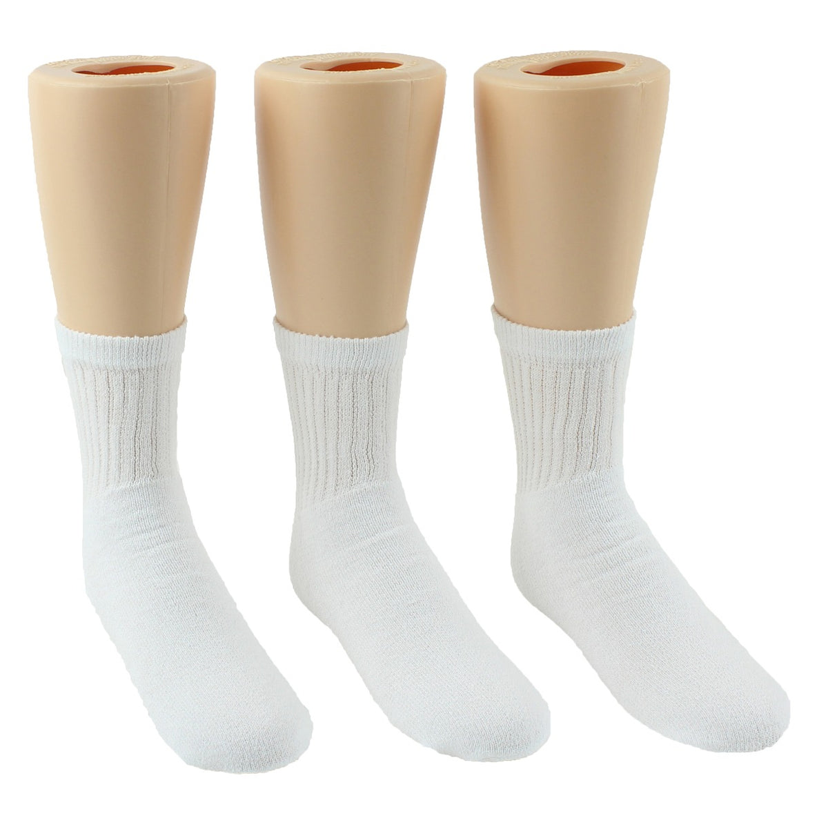Children's Cotton Athletic Tube Socks - White - Size 6-8