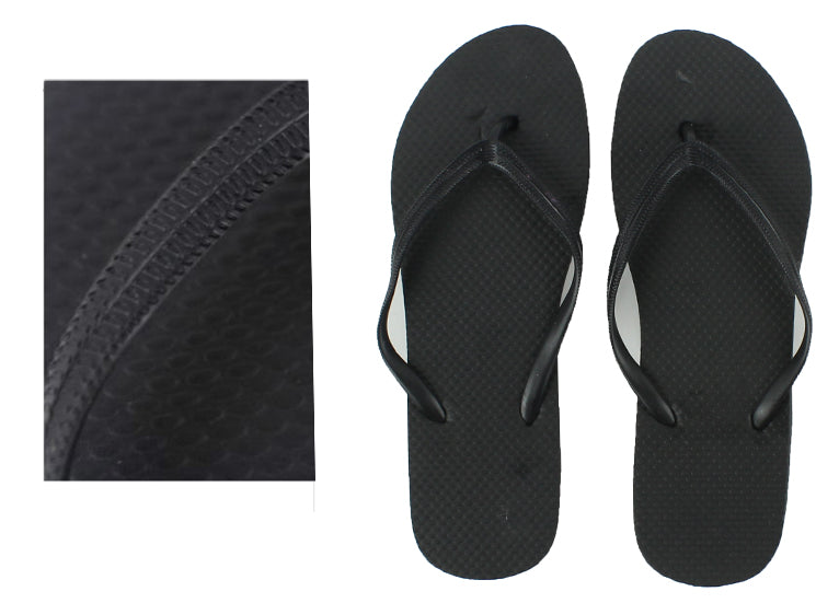 Women's Black Wedding Flip Flops