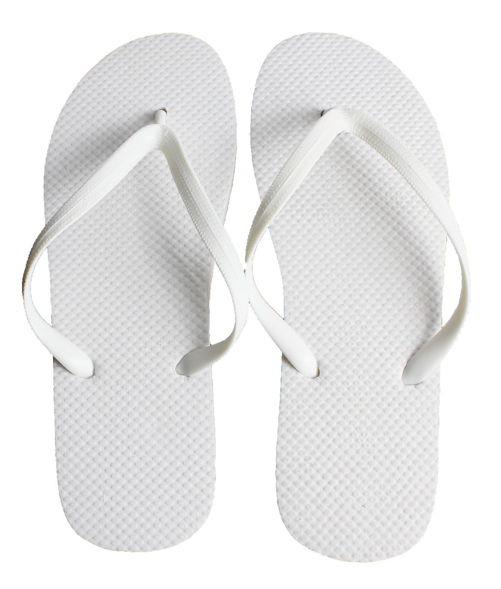 Women's White Wedding Flip Flops