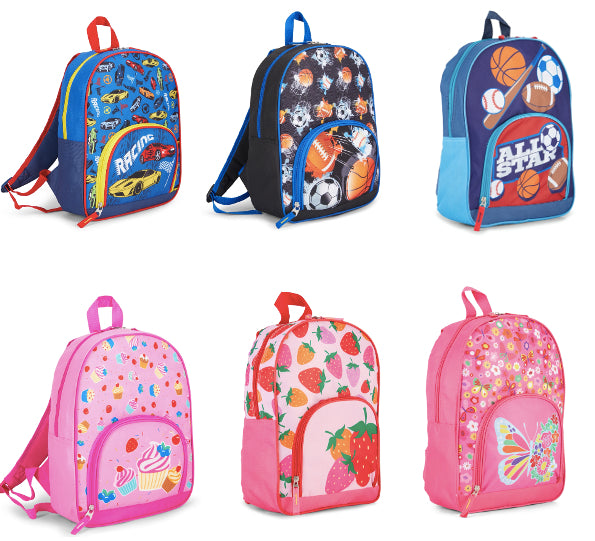 14" Boy's & Girl's Novelty Backpacks - Assorted Designs