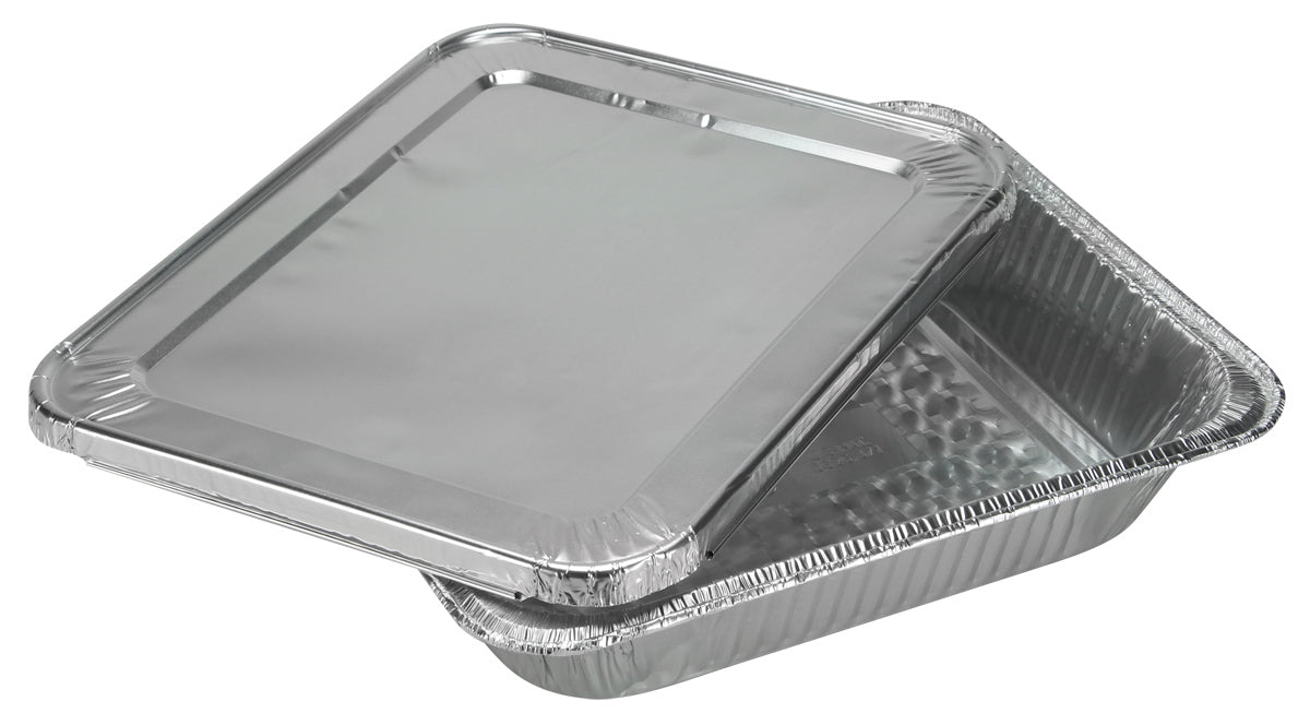 Half Size Deep Aluminum Pan w/ Lid - 2-Packs - Nicole Home Collection