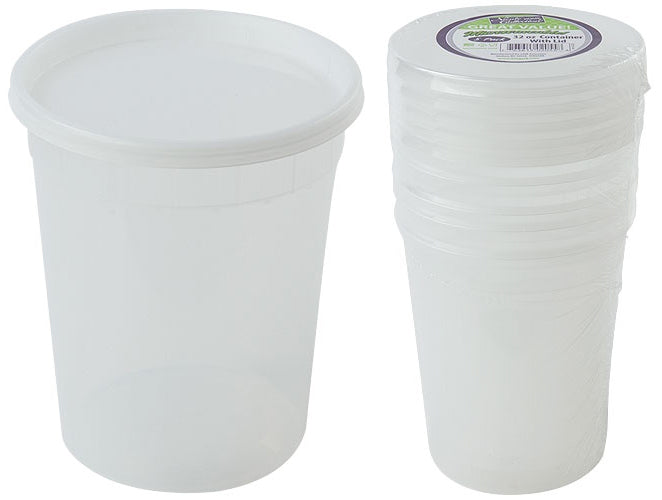 32 oz. Deli Container w/ Lids 5-Packs - Nicole Home Collection