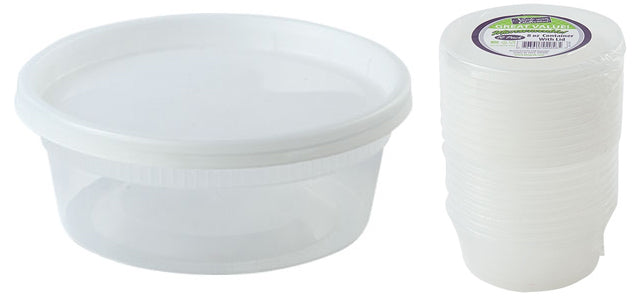 8 oz. Deli Container w/ Lids 10-Packs - Nicole Home Collection