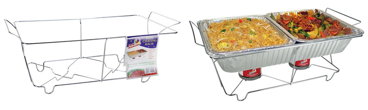 Full Size Wire Chafing Sleek Rack - Party Dimensions