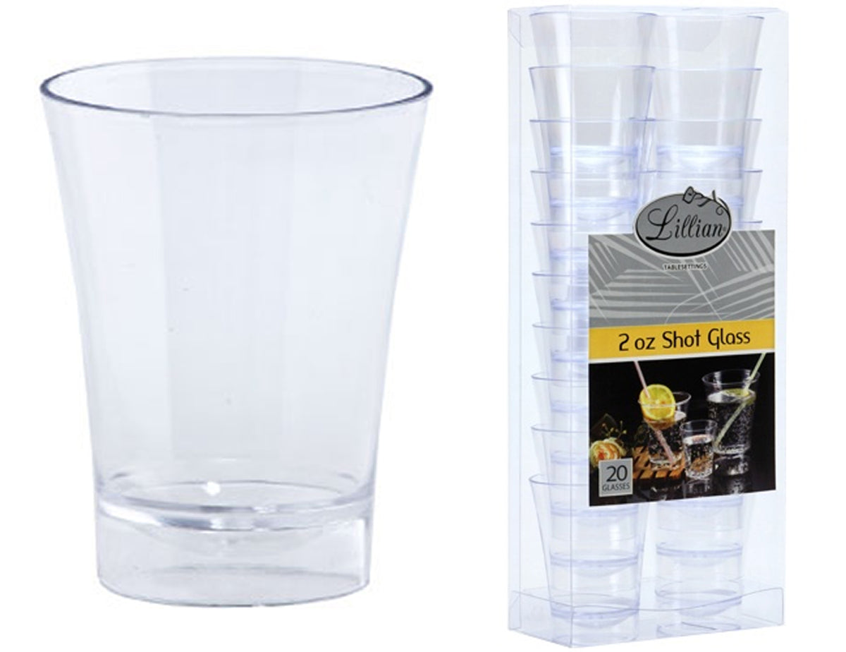 Clear 2 oz. Plastic Shot Cup Barware - Lillian