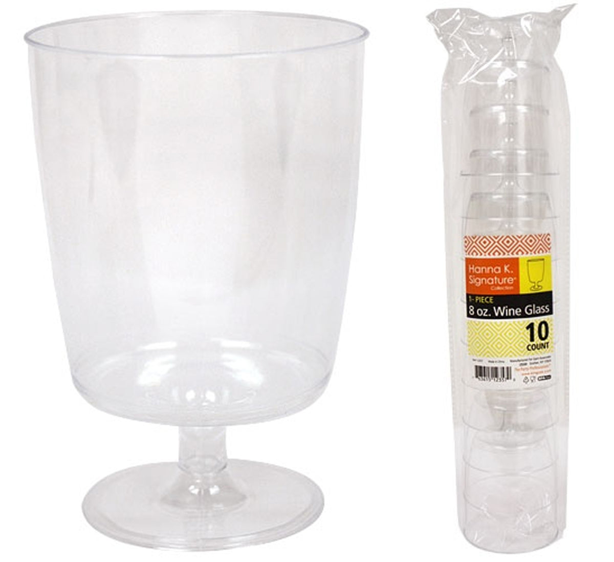 8 oz. Footed Wine Glass 1-Piece - Hanna K. Signature