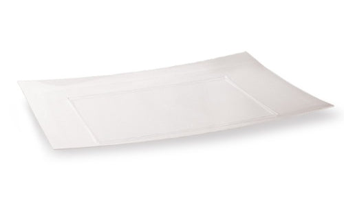 Clear 9" X 13" Rectangular Plastic Tray - Lillian