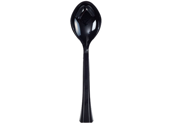 Black Plastic Salad Serving Spoons by Lillian