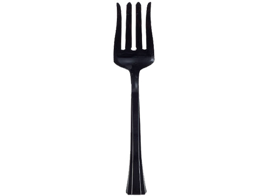 Black Plastic Salad Serving Forks by Lillian