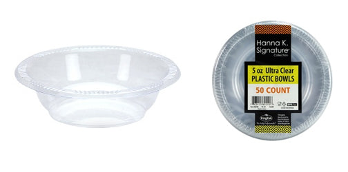5 oz. - Bowls - Ultra Clear - 50-Packs - Hanna K. Signature