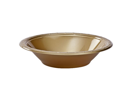 Gold 12oz Plastic Bowls by Hanna K. Signature - 50-Packs