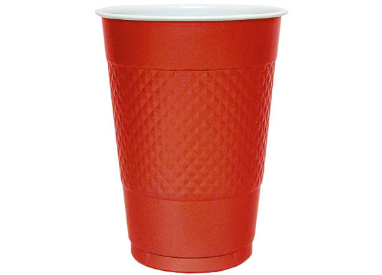 Red 18oz Plastic Cups by Hanna K. Signature - 50-Packs