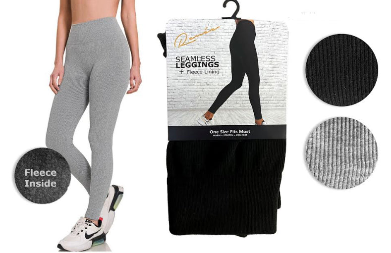 Women's Fleece Lined Seamless Leggings - Assorted Colors